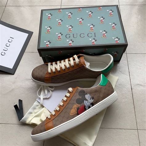 men's gg disney x gucci ace sneaker|Gucci embroidered sneakers.